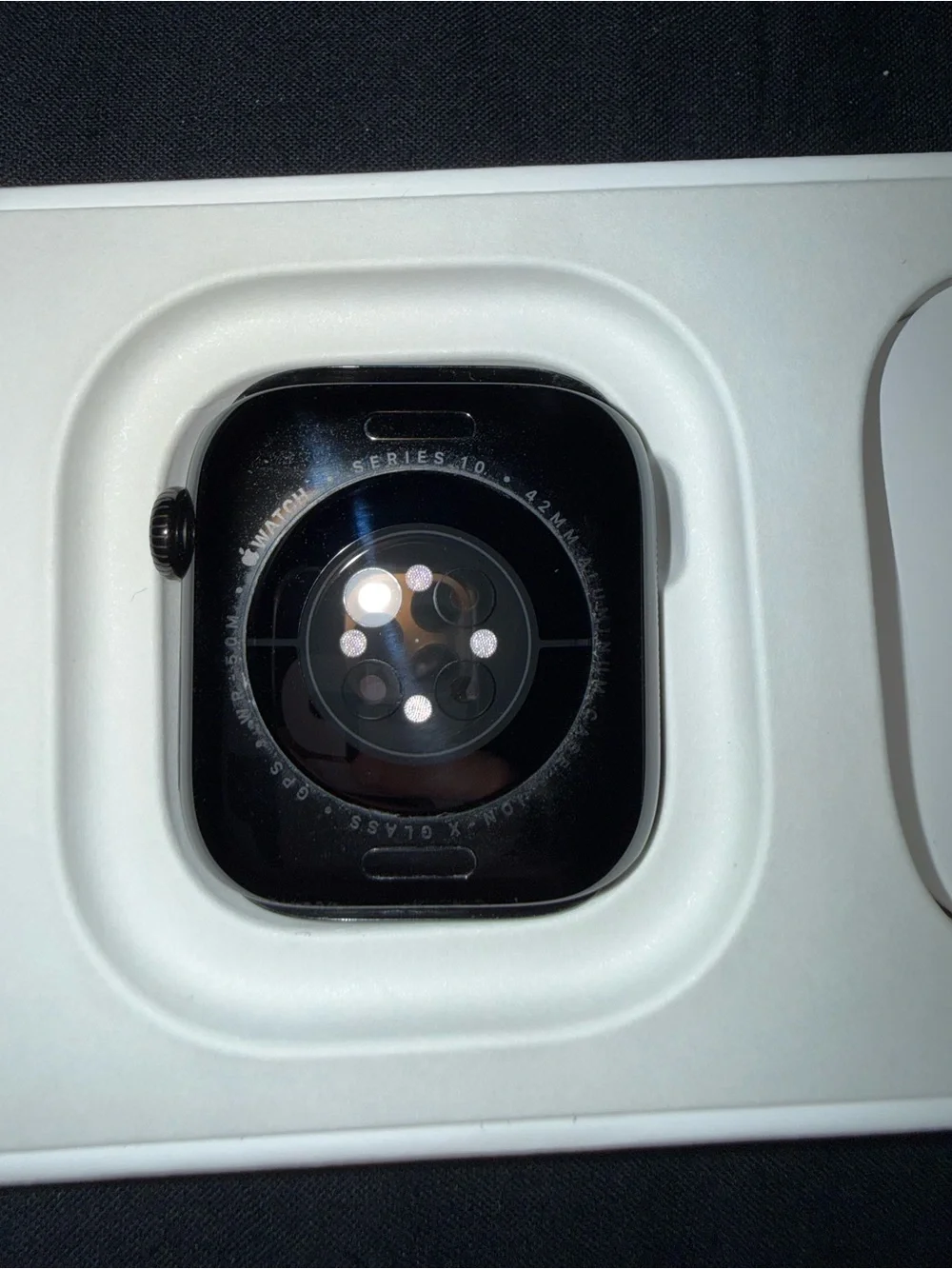 Apple Gray Smartwatch with Minimal Numeric Face